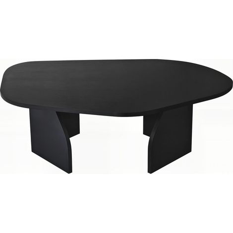 Couchtisch aus Holz "Rock" 100 x 60 x 35 cm - Schwarz
