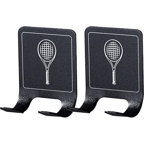 Set mit 2 Wand-Schlägerhaltern – Edelstahl – Klebemontage ohne Bohren – Sichere vertikale Aufbewahrung – Für Garage und Fitnessstudio – 4,5 x 6 cm (1/5)