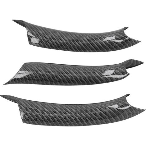 Couvercle de poignée de porte intérieure de voiture, 3 pièces, Style Fiber de carbone de remplacement pour X5 X6 F15 F16 F85 F86 2014 – 2019 (1/5)