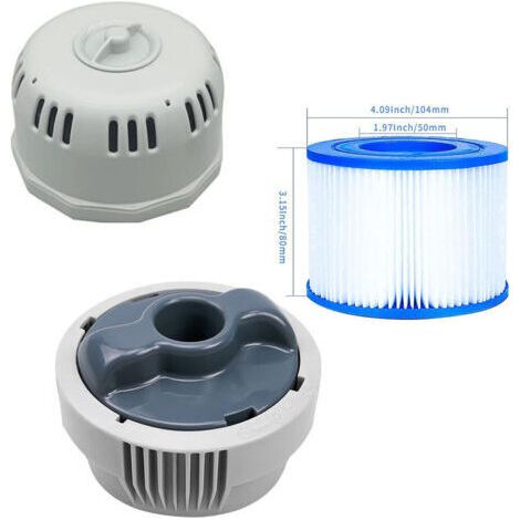 Distributeur de Chlore pour Piscine Bestway – Remplaement P05345 P03821 avec Filtre VI et Support P6653 (1/5)
