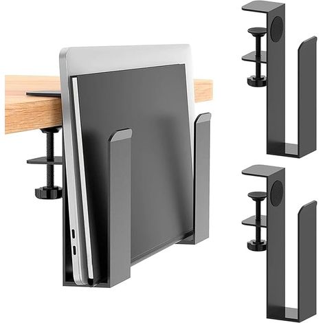 Support de bureau latéral pour ordinateur portable - réglable - support vertical pour ordinateur portable - support latéral métallique pour ordinateur portable (1/5)