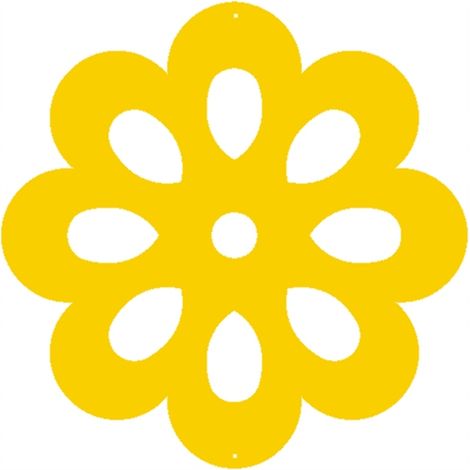 K1 Blumenanhänger, Frühlingsdekoration, gelbes durchbrochenes Ornament