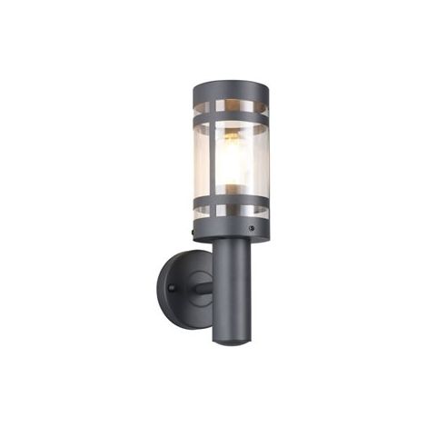 Trio Lighting Aplique para pared PALOMA estilo farolillo, bombilla excl. 1x E27 max. 28W IP44 Antracita (1/5)