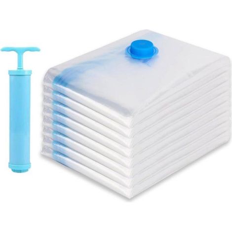 Sacs De Rangement Sous Vide - Pompe À Main Incluse - Pour Vêtements Et Bagages - 8 Pièces (1/5)