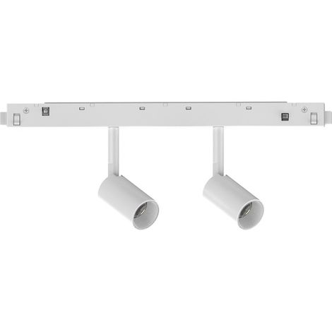 Proiettore Regolabile Ego Alluminio Bianco 2 Luci Led 5W 3000K Luce Calda 1-10V (1/2)