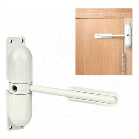 VURAHOME - 20-70Kg En Alliage De Zinc Blanc Réglable Monté En Surface Automatique À Fermeture À Ressort Ferme-Porte Coupe-Feu Bouchon De Porte Quincaillerie De Porte (1/5)
