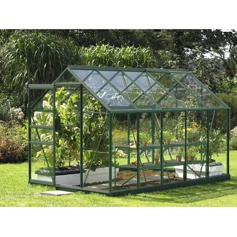 Vitavia Aktionsangebot (inkl. 60 Euro Zubehör): Gewächshaus "Venus 6200", smaragd grün, 6,2 m², 3 mm ESG