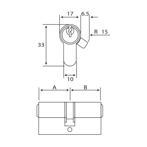 Cilindro Serreta Niquel Inther - 30x30mm, INTHER (1/5)