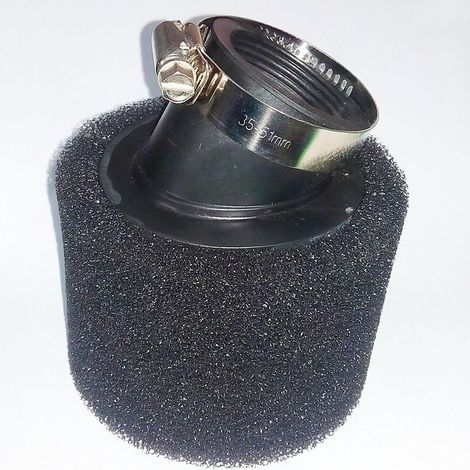 Filtro de aire de doble espuma de 38 mm, con ángulo de 45° – Para ATV, motos de cross y pit bikes de 125 cc y 140 cc. (1/3)