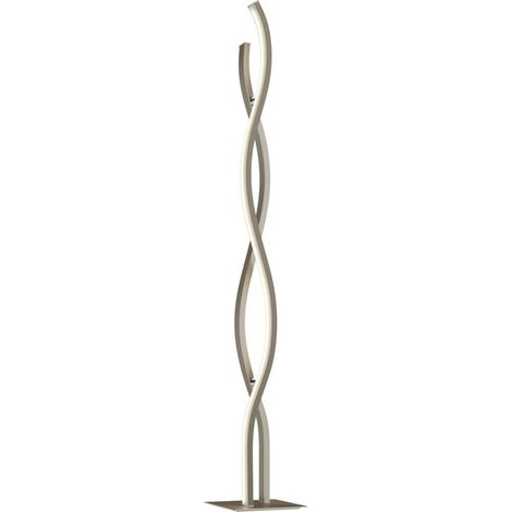 [GEBRAUCHT] B-Ware Lucande Stehleuchte Standlampe Led Wellenform Alu Warmweiß Dimmbar Kunststoff