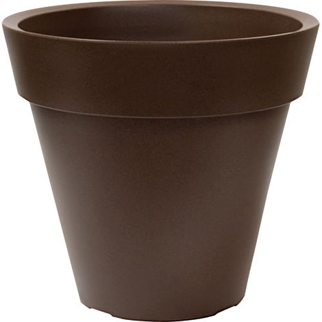 WellHome Pot de fleur rond ALE-X Ø60x55 cm Polyéthylène Bronze 90L (1/5)