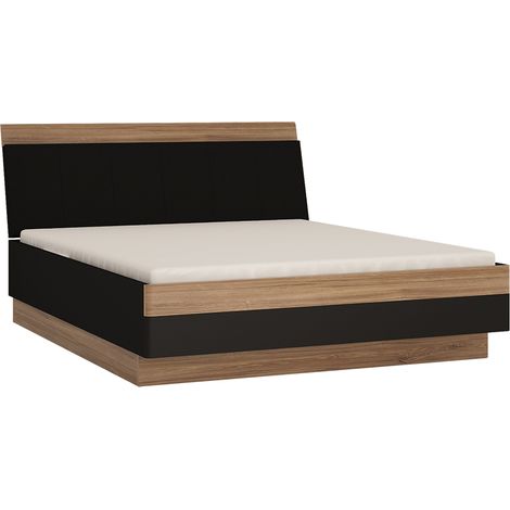 Bett 160cm, Eiche mit schwarz matt, MANAGUA-129 (1/5)