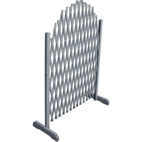 Rankgitter Massivholz Tanne 1,8x1 m Grau