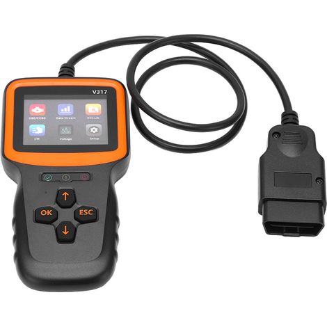 OBD2 V317 V1.5 Fehlercodeleser, ABS-Bildschirm, Fahrzeugdiagnose-Analysegerät, DC9-16V Spannung, automatischer Fehlerleser. (1/5)