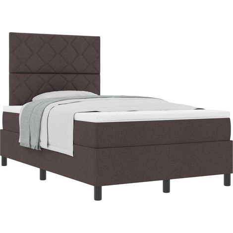 Maison Exclusive - Boxspringbett mit Kopfteil Dunkelbraun 120 x 1 (1/5)