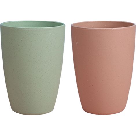 2 gobelets de bain de bouche, plastique résistant, design compact pour salle de bain, cuisine et bureau (1/5)