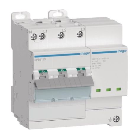 Spd 4P T2 Autoprotetto 15Ka Segnalazione Finevita ( Hager Cod. Spb815D )