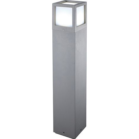 Lampadaire Oliver Bollard Grey Avec Douille E27 Ip65 65Cm - Groupe Rossini, Luminaire D'Extérieur Polyvalent En Aluminium (1/4)