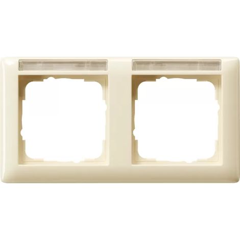 Gira Abdeckrahmen 2f waager. BSF Standard 55 Cremeweiß [109201], 1092 01 (1/2)