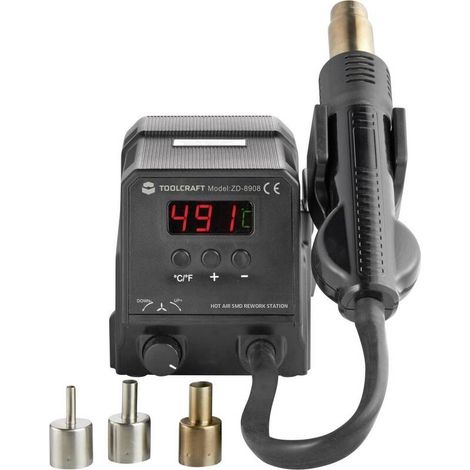 [GEBRAUCHT] B-Ware Toolcraft Heißluftstation digital SMD Rework Station 300 W ZD-8908 100 bis 500 (1/2)