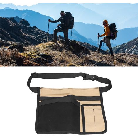 Sac à outils jardinière - Ceinture porte-outils unilatérale en Oxford résistant ajustable avec poches multiples - Khaki (1/5)