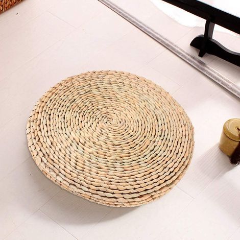Quenouilles Tissé Main Pouf Tatami Sièges Coussin pour Yoga Balcon Baie Vitrée Décoration (1/5)