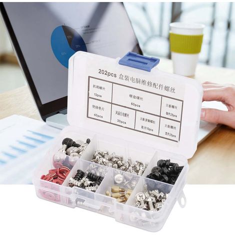 Kit de 202 vis pour carte mère et disque dur PC - Accessoires de réparation informatique (1/5)