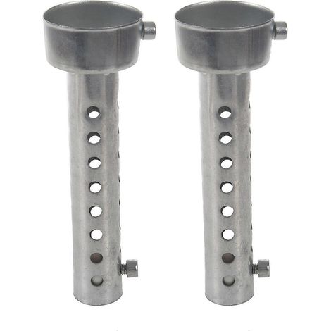 2x Silberner Motorrad-Auspufftopf-Schalldämpfer-Einsatz DB-Killer 45 mm x 140 mm (1/5)