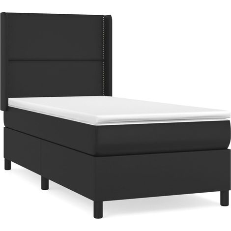 Maison Exclusive - Cama box spring con colchón cuero sintético ne (1/5)