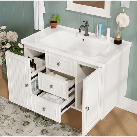 Meuble rangement armoire salle de bain 78 5 cm blanc OKMYHOME (1/5)