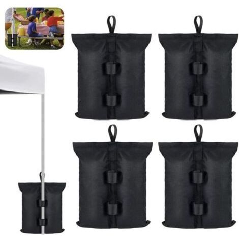 Ecleanfy-Poids pour Tonnelle, 4 Pièces,Sac de Lestage pourTonnelle,Conception à Double Poche,Sac de Sable,Résistant aux UV, Au Vent, à la Pluie et à la Neige,pour Auvents, Tentes,Tonnelles(40x45cm) (1/5)