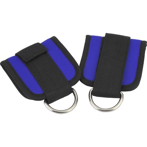 Sangle De Cheville Fitness Avec Anneau En D Pour Entraînement Gymnastique - Matériau Respirant Et Résistant - Lot De 2 Pièces (1/5)