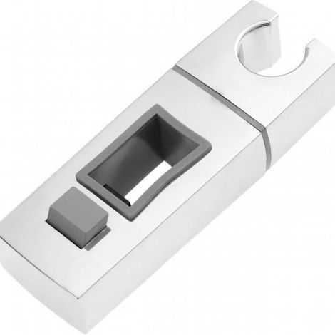 Support coulissant pour barres de douche coulissantes - 18 x 30 mm - Support rectangulaire/carré pour douchette à main remplaçable (1/5)