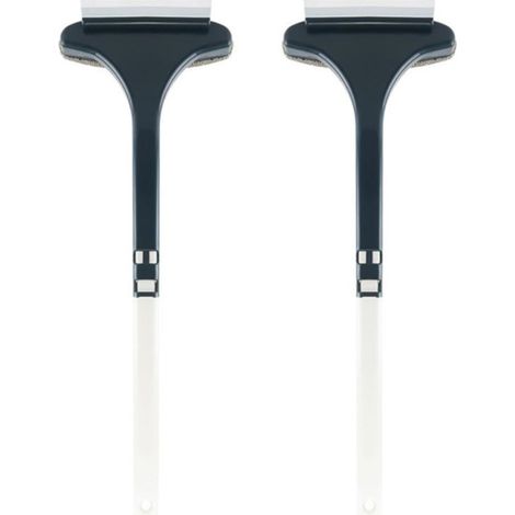 Lot de 2 brosses de nettoyage pour fenêtres 46 × 16 cm pour nettoyage sec et humide des moustiquaires vitres et meubles (1/5)