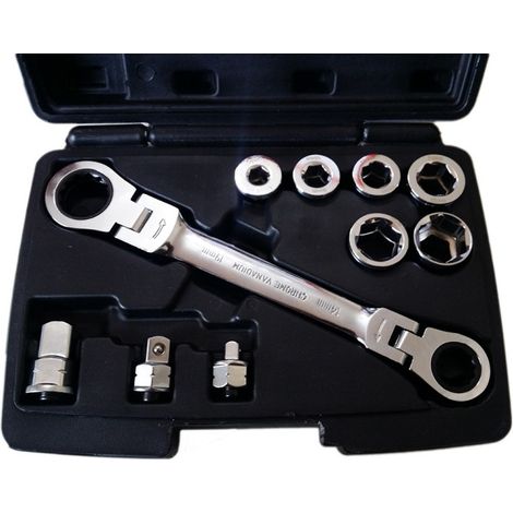 Trade Shop - Juego De Llaves 15 En 1 14x19mm Adaptadoras No Reversibles - (1/3)
