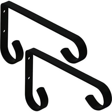 Support Mural pour Pots de Fleurs, Lot de 2 Porte-Plantes Lourdes, Porte-pots de Fleurs Suspendu en Métal, Support de Plante Décoratif pour Planteurs, Lanternes, Nichoirs, Décoration Extérieur (1/4)