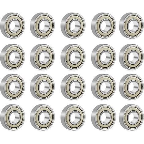 608 ZZ Roulement à Billes Métal Double Blindage Roulement Skate pour Roller, Skateboard, Longboard, Waveboard 8x22x7 mm 20Pcs (1/5)