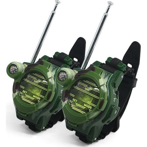 Set mit 2 Kinder-Walkie-Talkie-Uhren, Zwei-Wege-Funkgerät mit großer Reichweite, Tarnmuster (1/5)