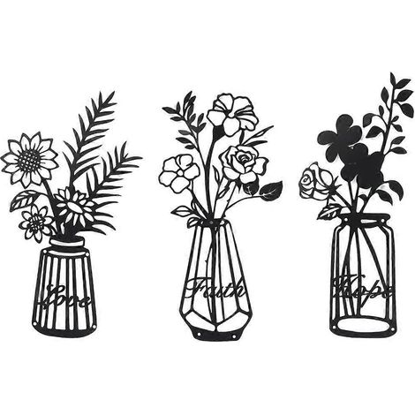 Metallblumenvase, Schild, Hängeornament, Modell, Dekorationszubehör