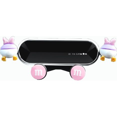 (Exclusivité Asie du Sud-Est) Support de téléphone de voiture mignon pour grilles d'aération, support de téléphone, support de navigation, motif marguerite (1/5)