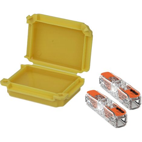 Boite de jonction isolante "gel" avec 2 bornes Wago 2 entrées Inline