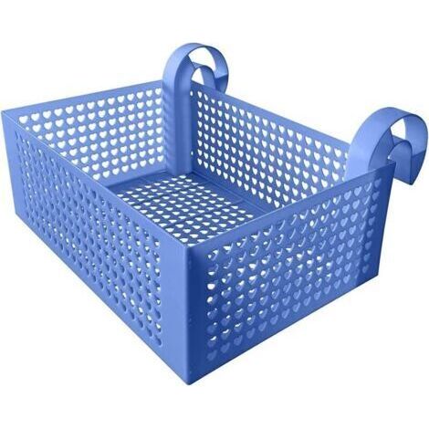 Aufbewahrungskorb, Poolzubehör, Planschbecken mit Metallrahmen, Poolbecherhalter, Blau