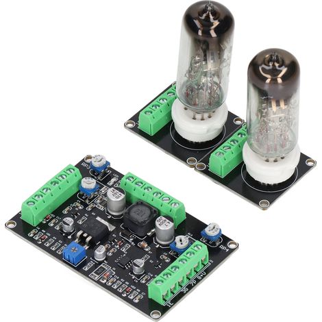 Kit de commande de circuit imprimé pour tubes électroniques, module de commande à double canal avec indicateur de niveau DC12V pour bricolage (1/5)