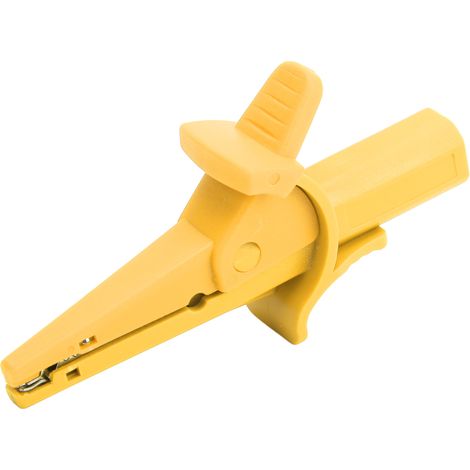 Pince de test isolée, ouverture de sécurité de 20 mm, avec prise banane de 4 mm pour projets électriques automobiles et camions, jaune (1/5)