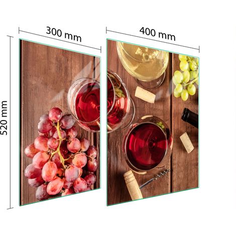 GLASSCHUTZPLATTE FÜR HERD 70x52 WEIN (1/5)