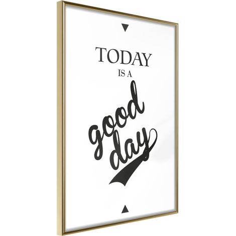 Affiche Murale Encadrée "Today III" 21 x 30 cm Or