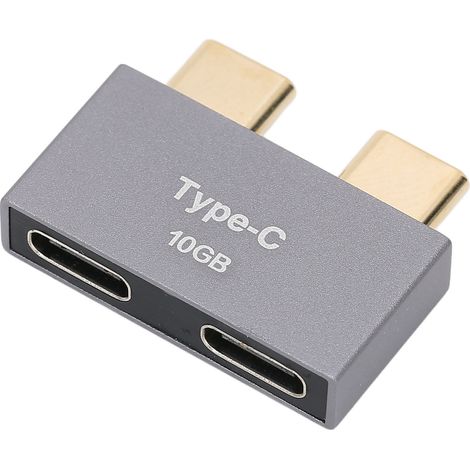 Hub USB-C Compact Double Port pour MacBook et PC (USB-C Mâle à Femelle)