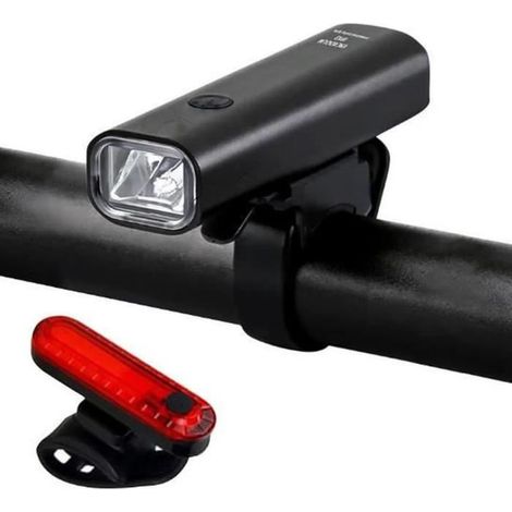 Luci per bicicletta, potente kit faro a LED da 2500 mAh e 400 lumen, impermeabile e ricaricabile, per anteriore e posteriore.