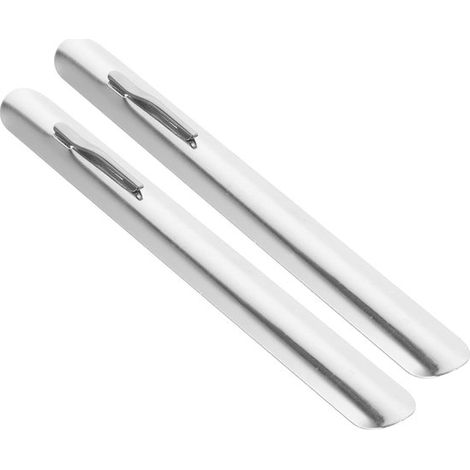 Balai à débris - Lot de 2 - Aluminium - Compact et léger - Facile à nettoyer - Balai de table - Pelle à débris - 15 cm - Argenté (1/5)
