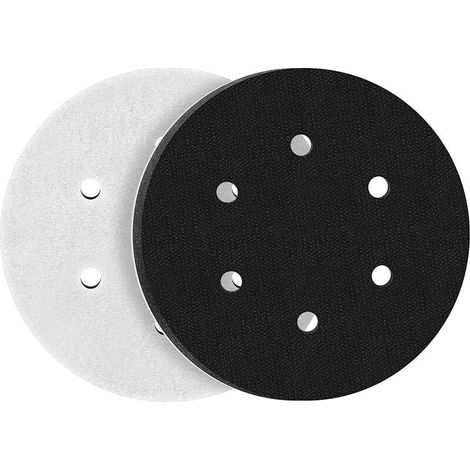 2 PièCes 150mm Tampon de Ponçage Souple - 6 trous - Interface mousse souple doux pour plateau de ponçage et polissage, Protection contre le bruit